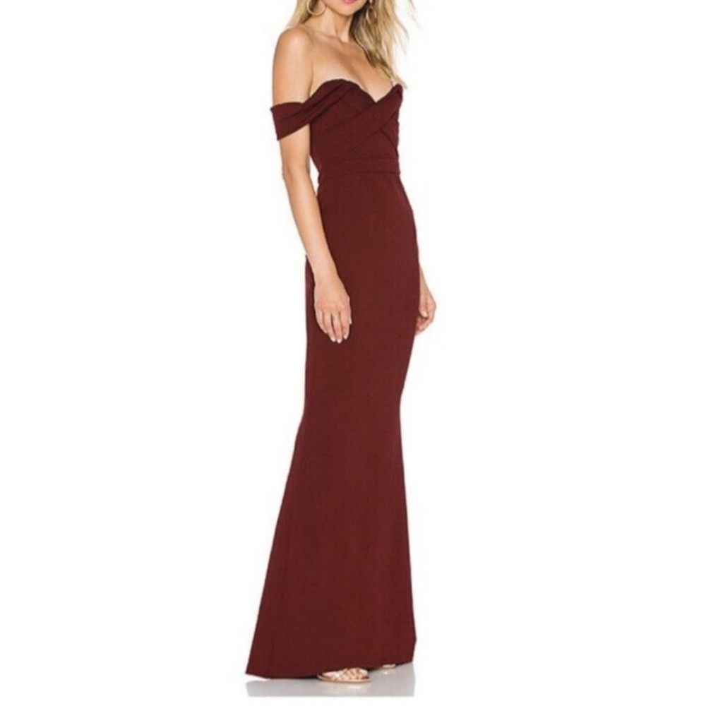 Nookie Camille Dress in Wine - size M - Picture 2 of 9